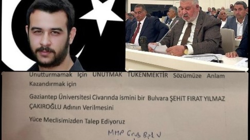 GBB' MECLİS TOPLANTISI MHP GRUBU ÜLKÜCÜ FIRAT ÇAKIR YILMAZ'A VEFA 