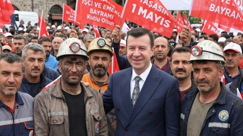 1 MAYIS’TA “MADEN İŞÇİSİNİN EMEĞİ ÖDENMİYOR, ADALET YOK SAYILIYOR...