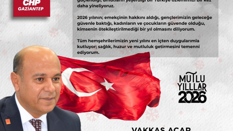 CHP İL BAŞKANLIĞI YENİ YIL İLANI