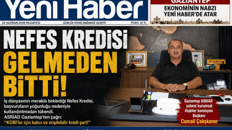 İŞ İNSANI ÇALIŞKANER: NEFES KREDİSİ GELMEDEN BİTTİ.