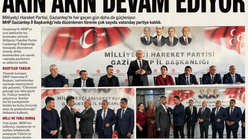 MHP'YE TOPLU KATILIMLAR AKIN AKIN DEVAM EDİYOR